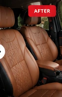 After: custom leather interior