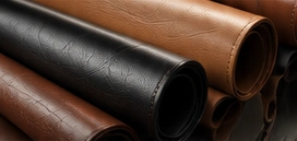 Black and tan art leather rolls