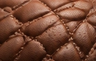 Diamond-stitched leather detail